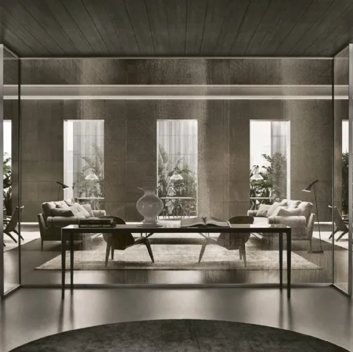 Boiserie Modulor Similpelle e Litech di Rimadesio