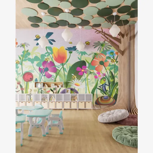 Carta da parati Bee di Inkiostro Bianco