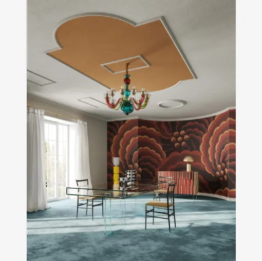 Carta da parati Rosa Nera di Inkiostro Bianco