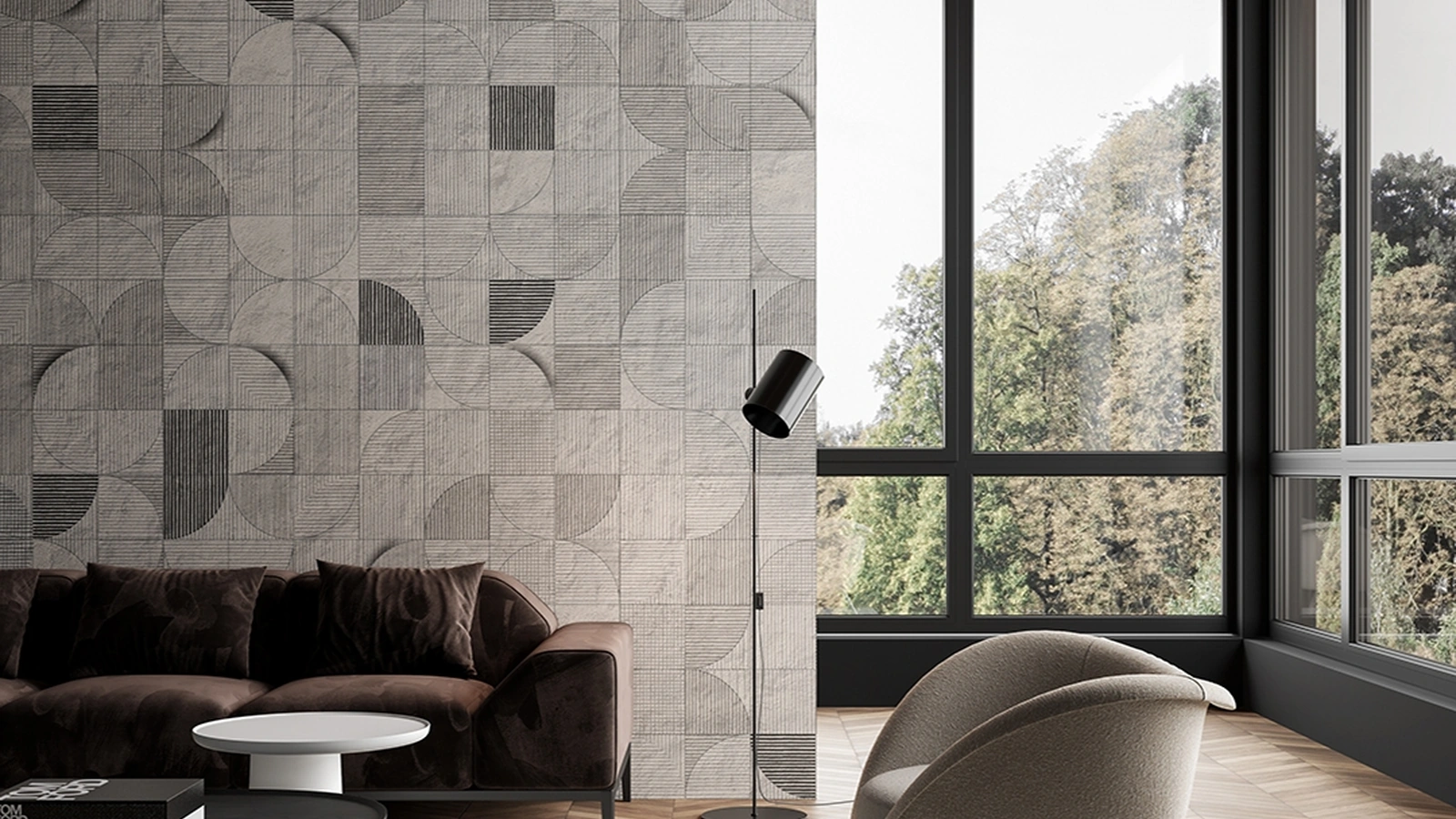 Carta da parati Mosaico lunare di Inkiostro Bianco