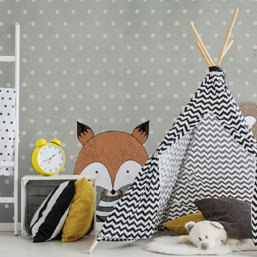 Carta da parati con illustrazione per bambini Sweet Dreams di Inkiostro Bianco