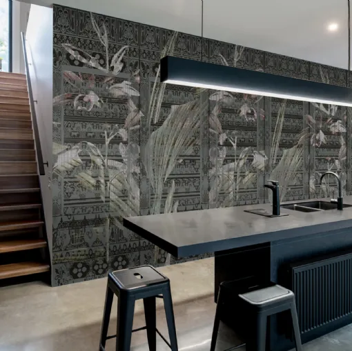 Carta da parati The Cartouche Grey di Daisy James