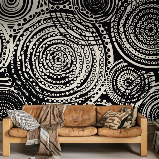 Carta da parati The Log Black and White di Daisy James