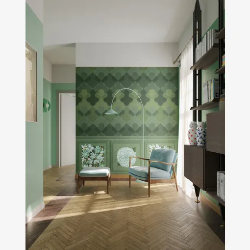 Carta da parati Vanità Bloom Zigano di Inkiostro Bianco