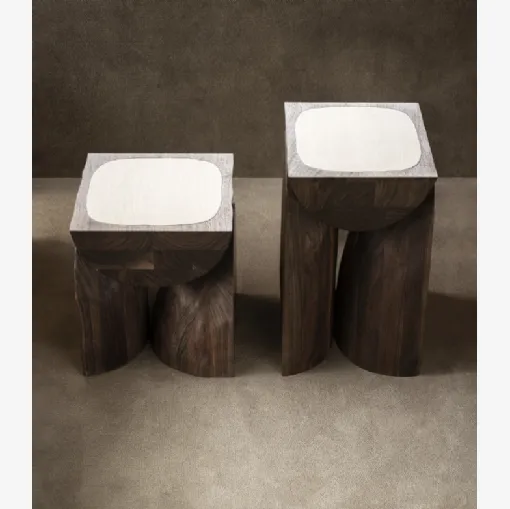 Tavolino Bread Side Table in legno di Tacchini