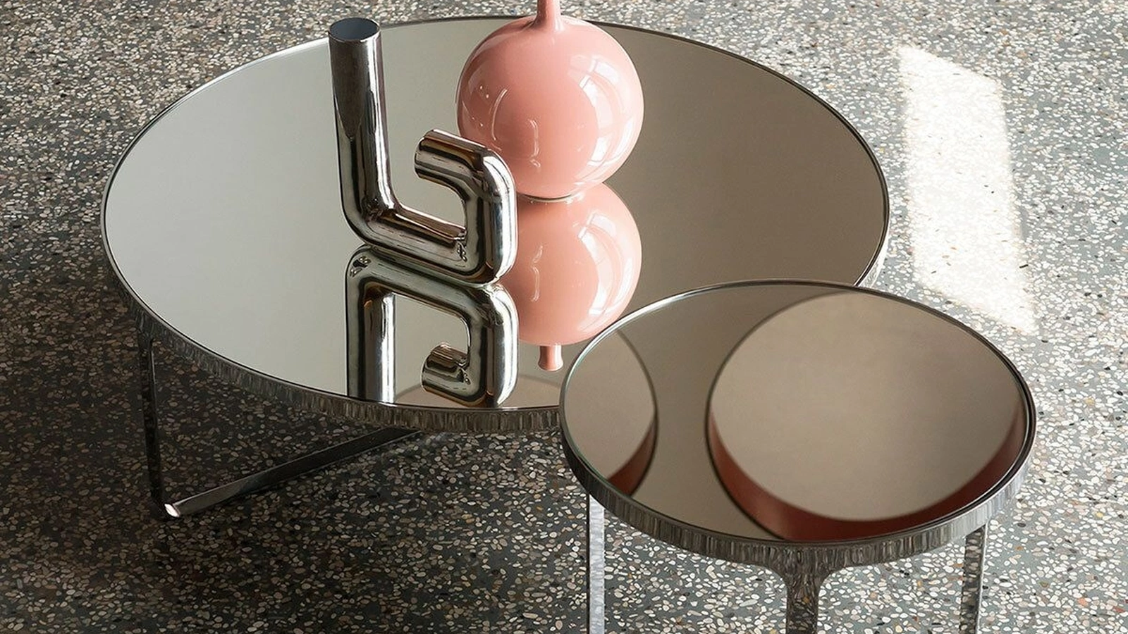 Tavolini in vetro Cage di Tacchini