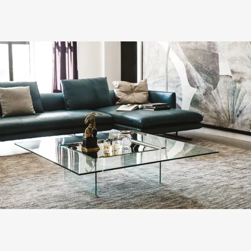 Tavolino Carrè in cristallo di Cattelan Italia