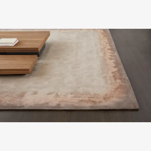 Tappeto in lana e lino semplice ed elegante Edge di Molteni & C