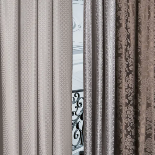 Tenda damascata in raso Maison di Acro Texture
