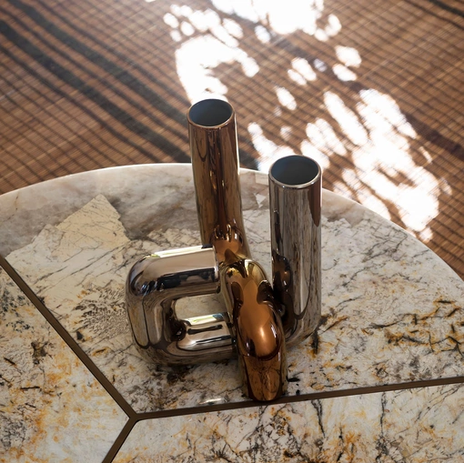 Vaso Pi-Dou in ceramica smaltata di Tacchini