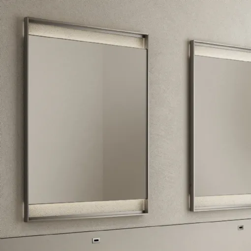 Specchio Rialto con cornice in alluminio di Rimadesio