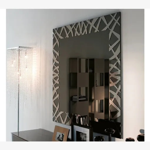 Specchio Kenia con cornice in acciaio inox di Cattelan Italia