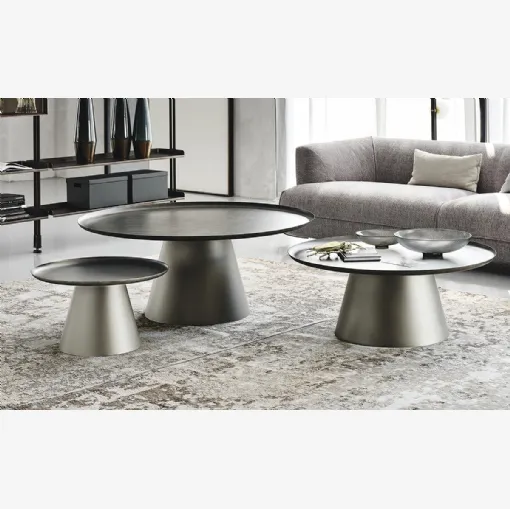 Tavolino in metallo verniciato goffrato Amerigo di Cattelan Italia