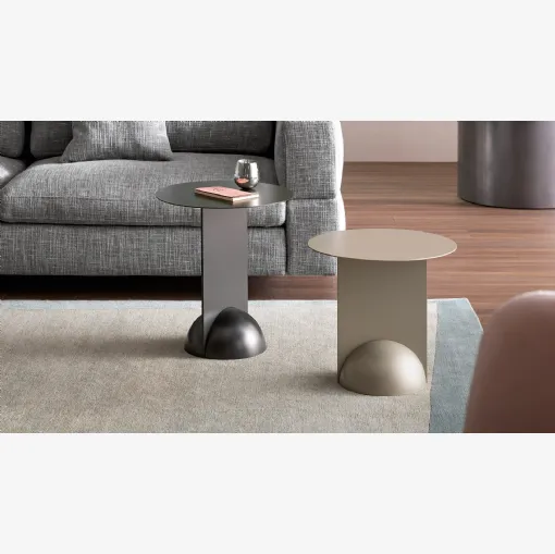 Tavolino rotondo di design Combination in metallo di Bonaldo
