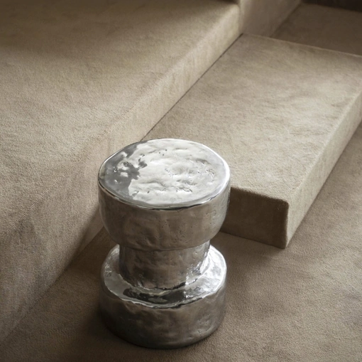 Tavolino in alluminio Torso di Tacchini