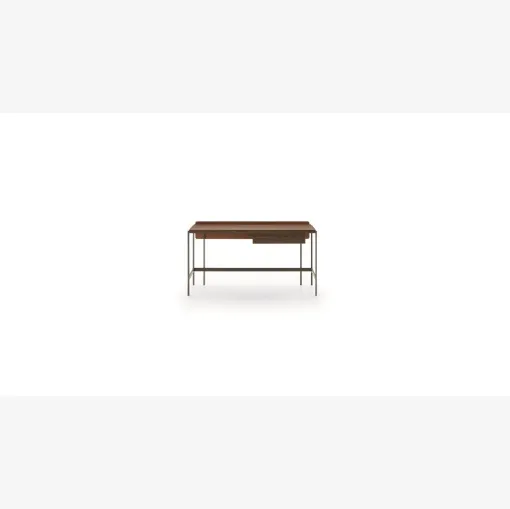 Scrittoio Unit Secretaire in legno con base in metallo di Ditre Italia