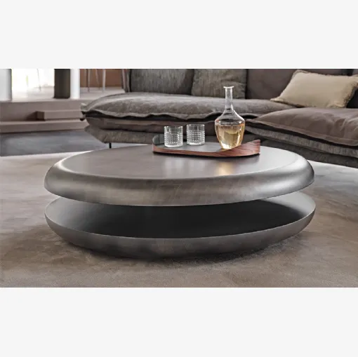 Tavolino in legno finitura brushed Grey Yo-Yo Brushed di Cattelan Italia