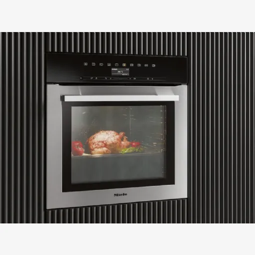 Forno H 7364 BP in acciao inox con sonda termometrica ed illuminazione Led di Miele