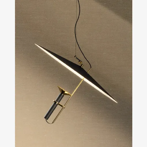 Lampada a sospensione Luna in alluminio di Stilnovo