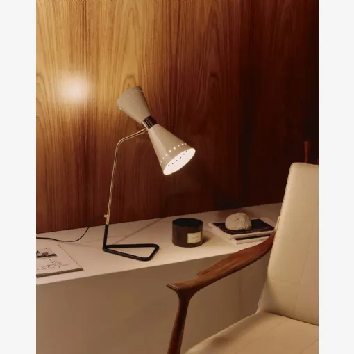 Lampada da tavolo anni '50 Megafono di Stilnovo