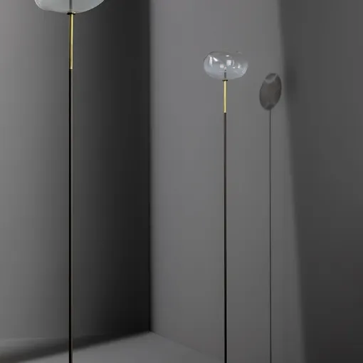 Lampada da terra Pepita in vetro e metallo di Bonaldo