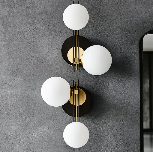 Lampada da parete Planeta in vetro e metallo di Cattelan Italia