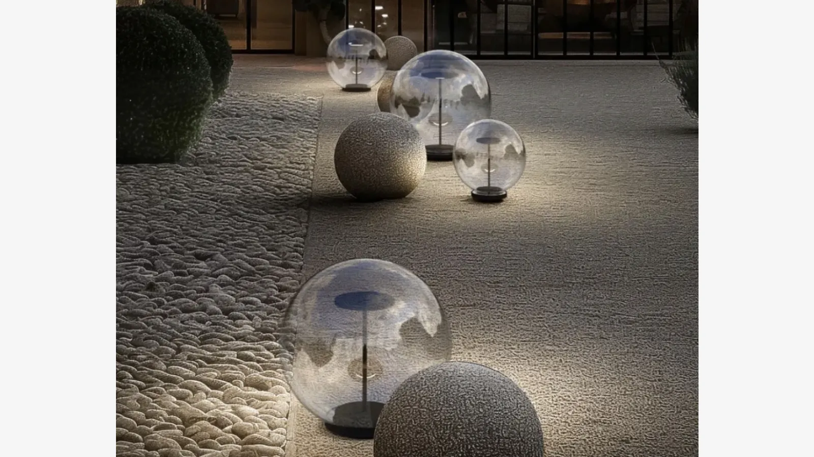 Lampada Rolling Sky Outdoor in PMMA di Linea Light