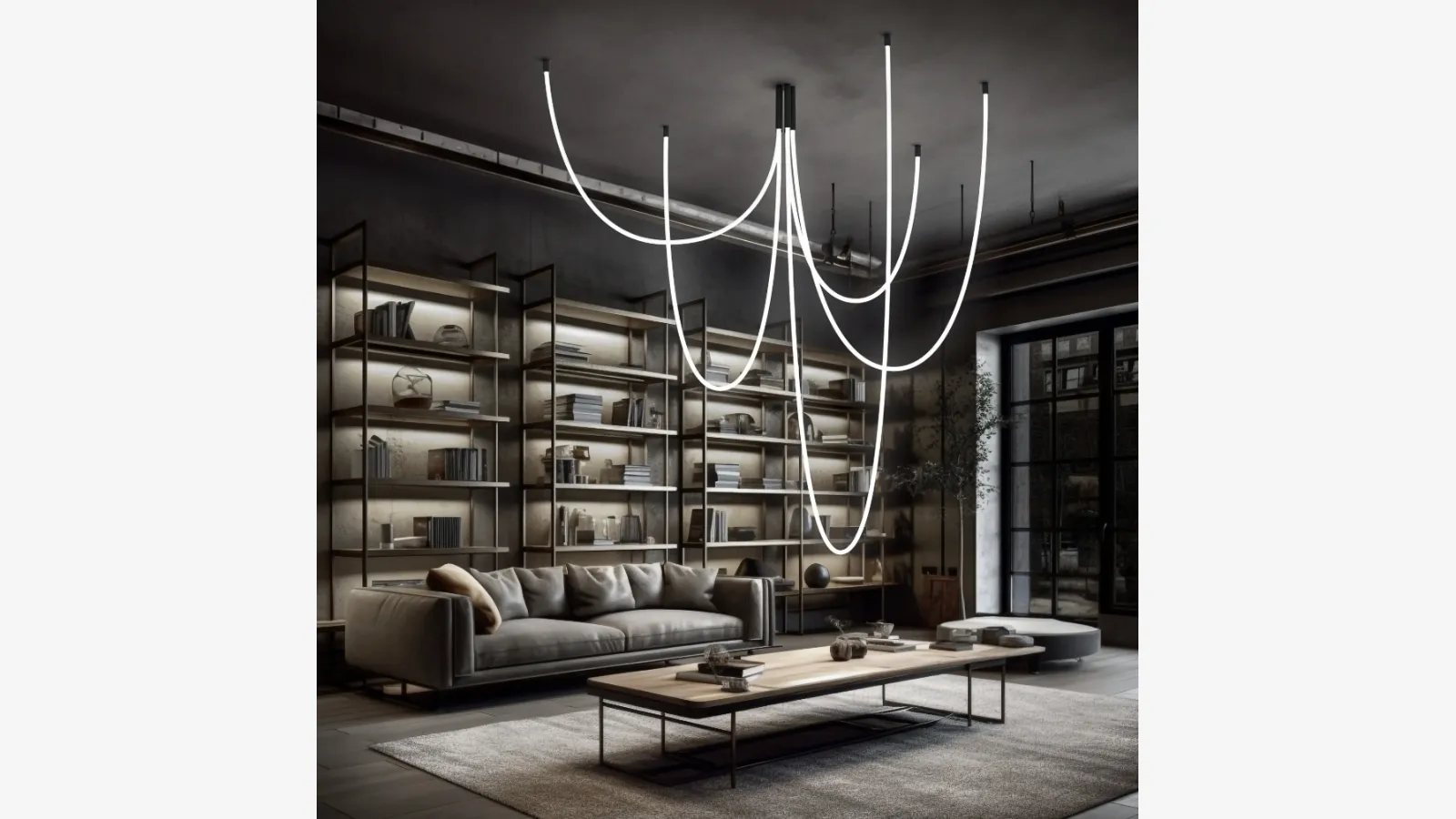 Lampada a sospensione Rubber di Linea Light