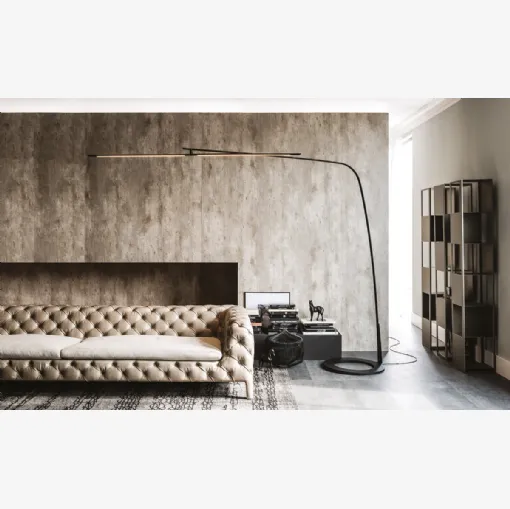 Lampada da terra in acciaio verniciato con luce a led Stealth di Cattelan Italia
