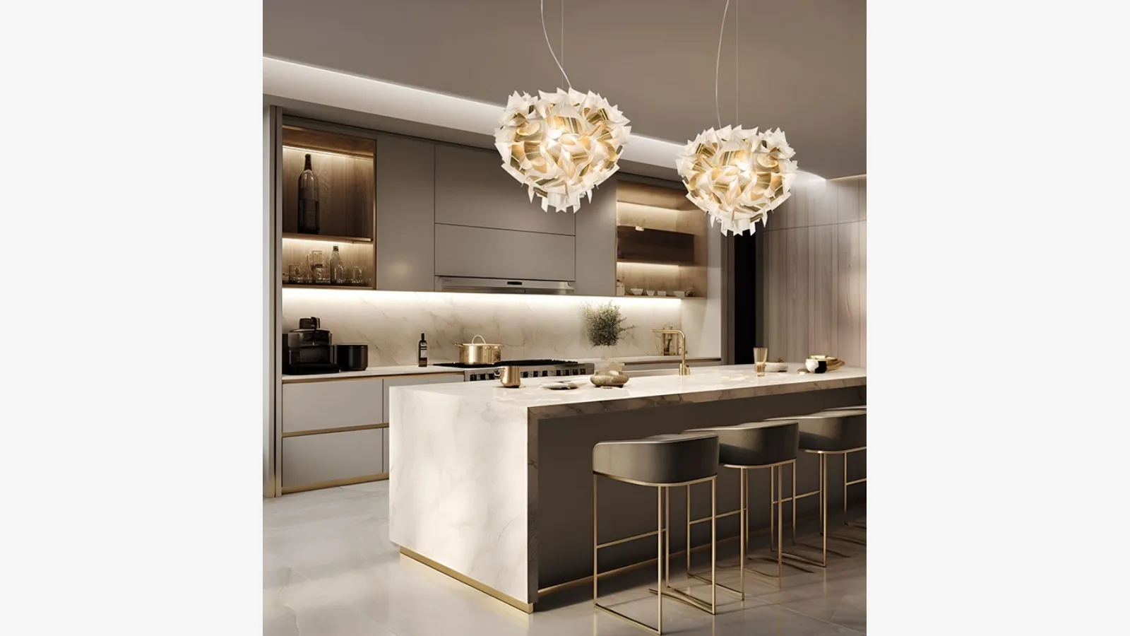 Lampada Veli Aurea Suspension di Slamp