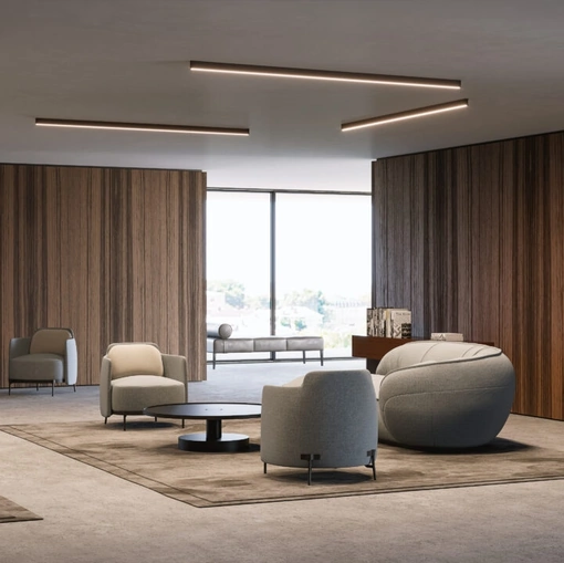 Lampada Zirkol Linear Ceiling di ILTI luce