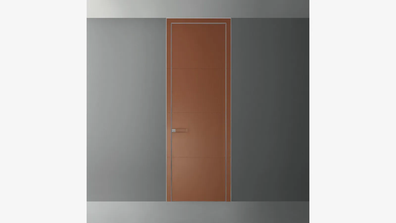 Porta per interni Luxor in cuoio di Rimadesio