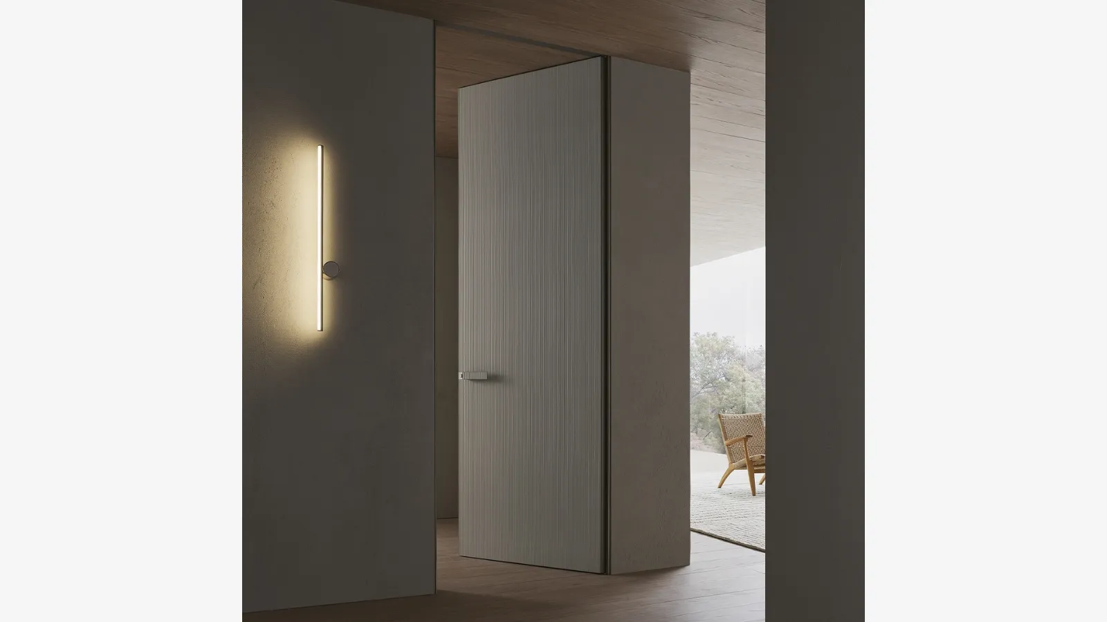 Porta per interni Moon Lino Sahara di Rimadesio