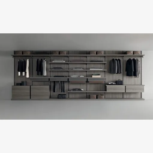 Cabina Armadio Dress Bold Rovere Grigio di Rimadesio