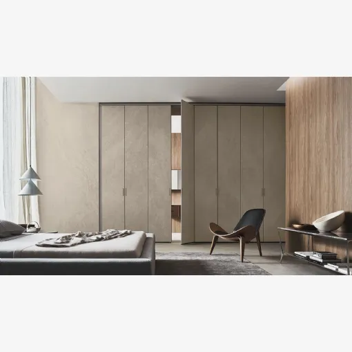 Armadio Cover Freestanding con ante in Gres di Rimadesio