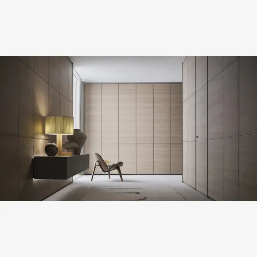 Armadio con ante battenti Cover in Rovere Taiga di Rimadesio