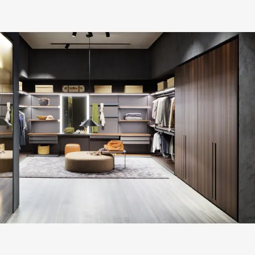 Armadio con ante battenti Gliss Master Niche in legno di Molteni & C