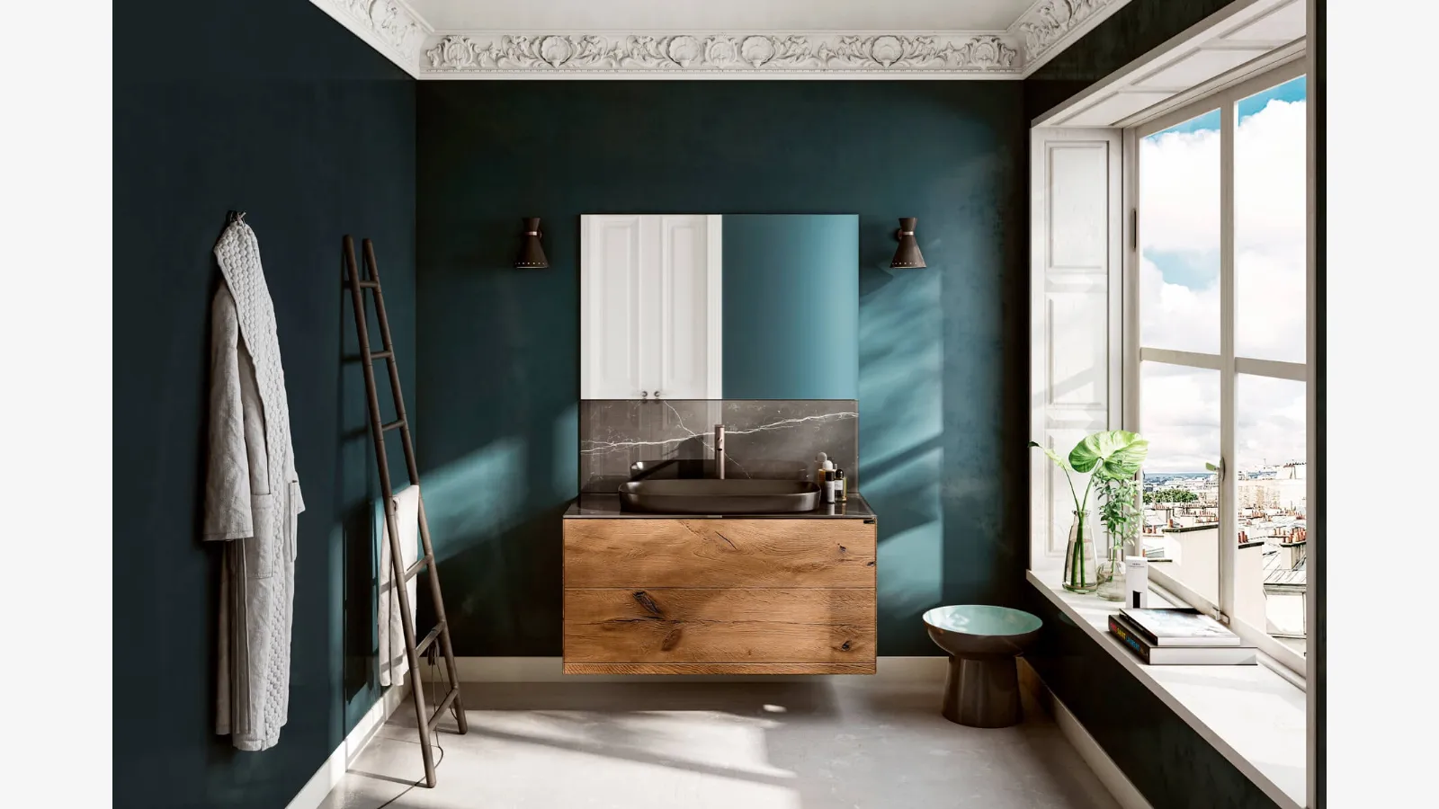 Mobile da Bagno sospeso 36e8 Project 1116 in legno di Lago