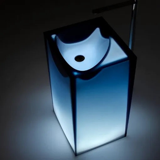 Lavabo di design in resina Cristalmood Astro di Antoniolupi