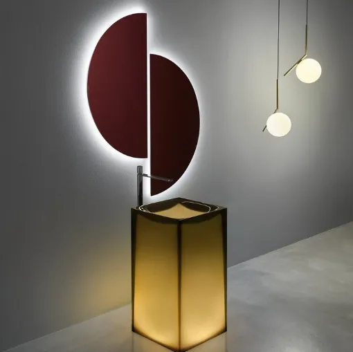Lavabo di design in resina Cristalmood Aura di Antoniolupi