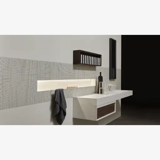 Mobile da Bagno sospeso con frontali in Rovere e top in Flumood bianco Bemade 04 di Antoniolupi