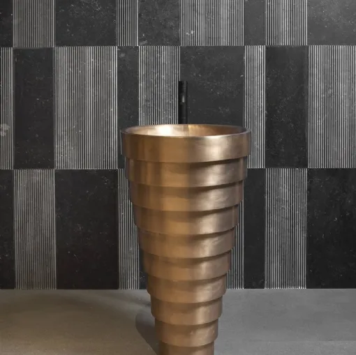 Lavabo in bronzo Cheope di Antoniolupi