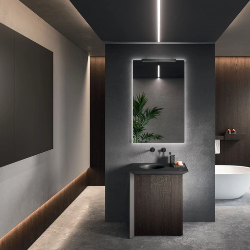 Mobile da Bagno a terra Modo Project 01 in Rovere scuro di Arrital