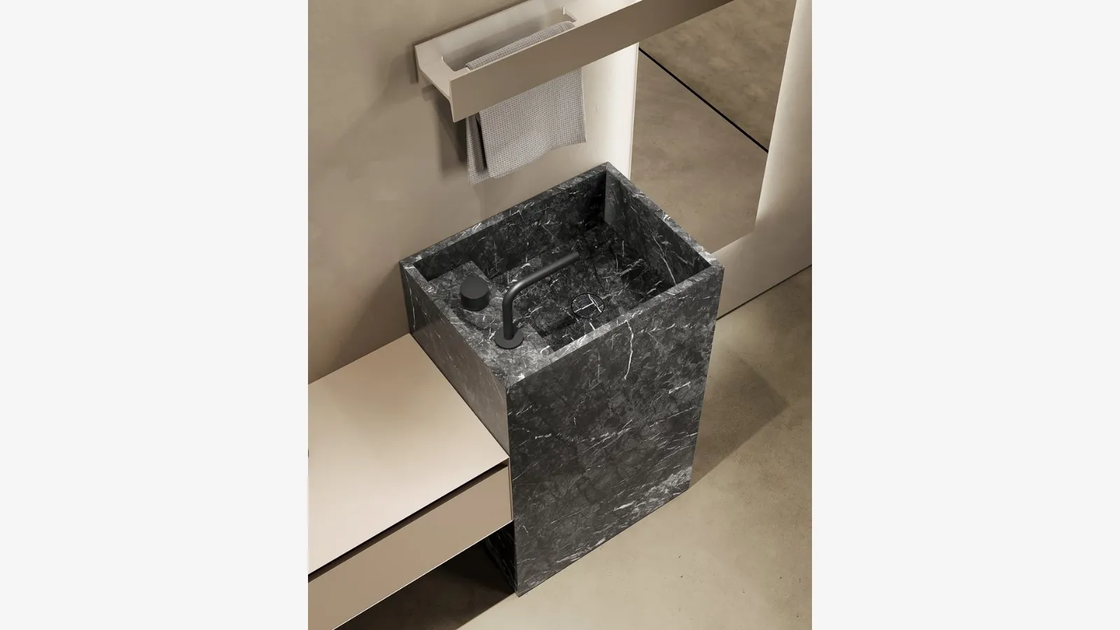 Lavabo in marmo lavico MyStreet Floor di Antoniolupi