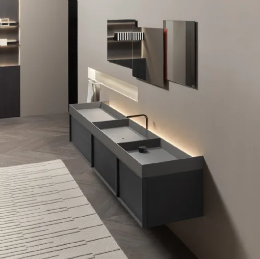 Mobile da Bagno sospeso Nabatei Basalto di Antoniolupi