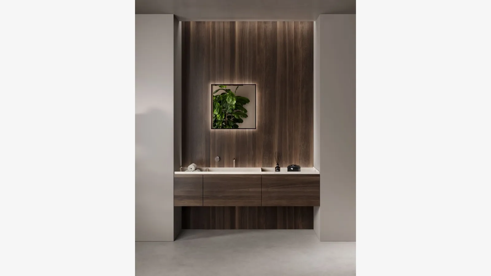 Mobile da Bagno sospeso Nabatei in Rovere di Antoniolupi