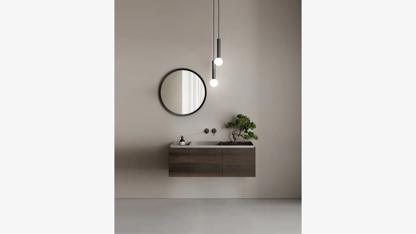 Mobile da Bagno sospeso Nabatei in Rovere di Antoniolupi
