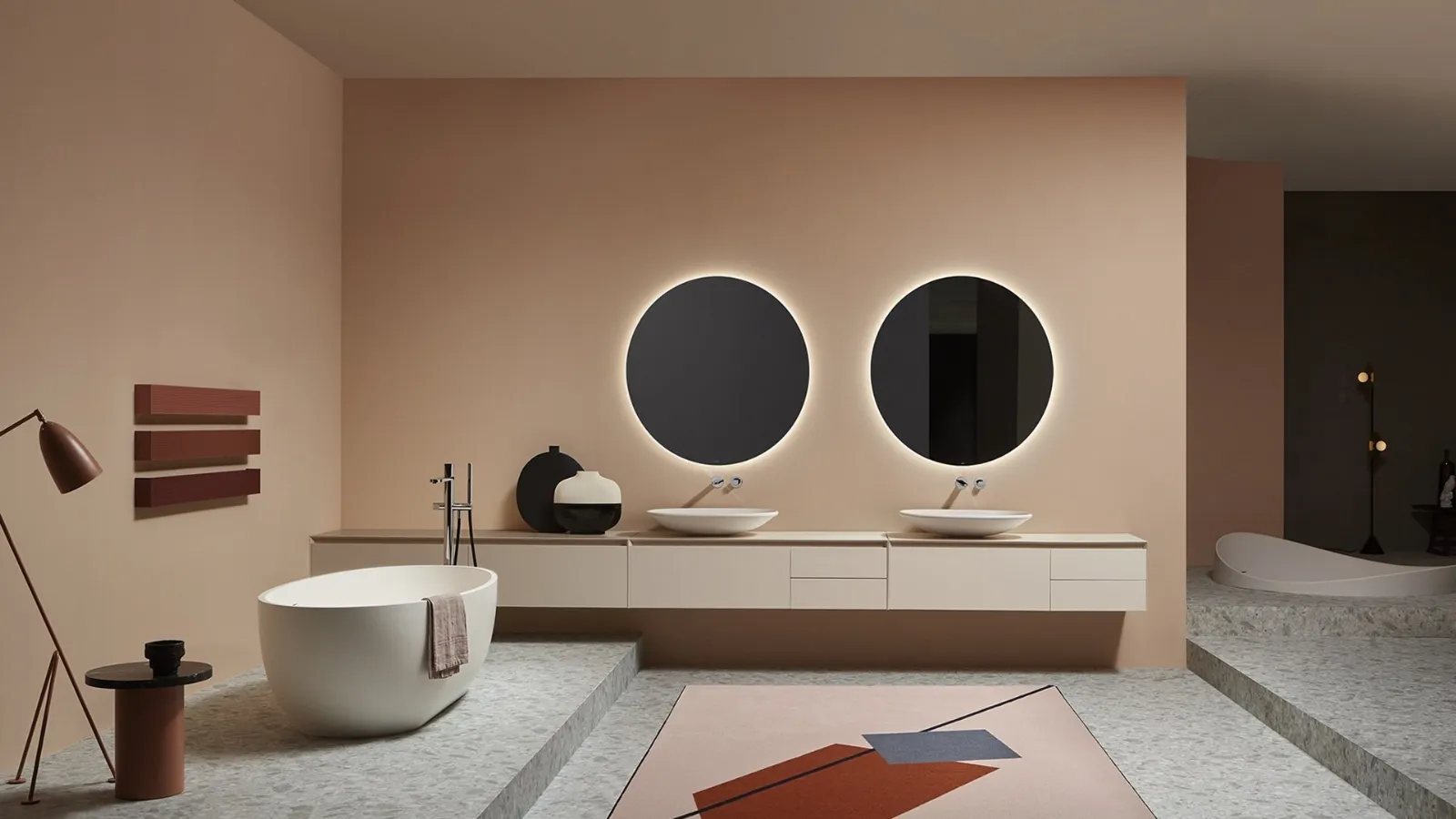 Mobile da Bagno Panta Rei in laccato di Antoniolupi