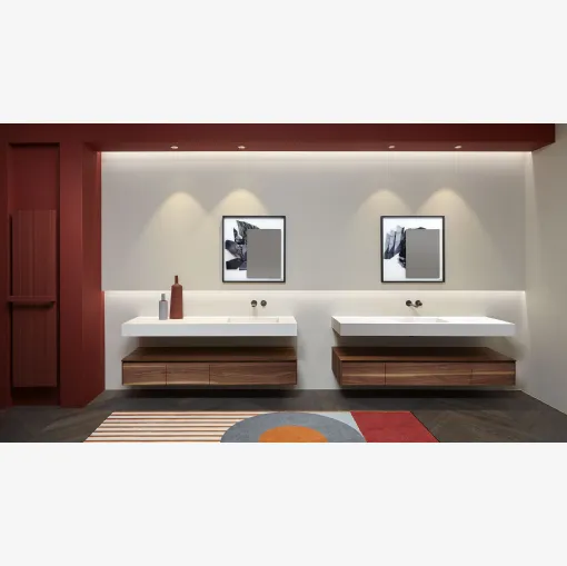 Mobile da Bagno sospeso Piana legno 02 di Antoniolupi