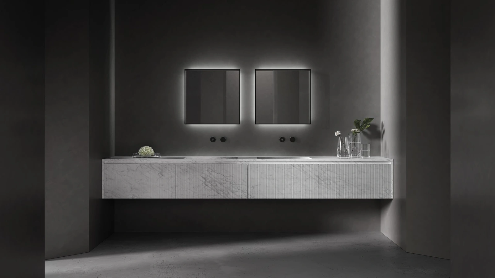 Mobile da Bagno Piana_Stone in marmo di Antoniolupi